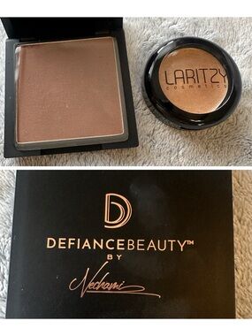 Defiance Beauty & Laritzy Bronzer + Shimmer Duo — Warm Brown
